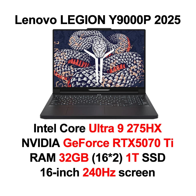 Lenovo LEGION Y9000P 2025 E-sports Gaming Laptop Ultra 9 275HX GeForce RTX 5070 /5080 RAM 32GB 1T SSD 16-inch Gaming Notebook PC