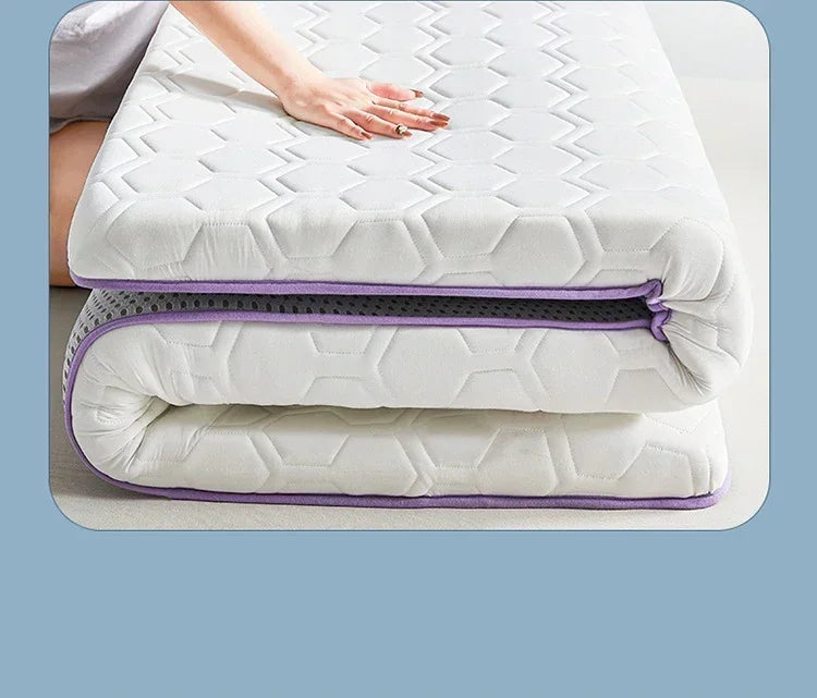 Foldable Natural Latex Mattress for Double Single Bed King Size Mat In Dormitory Hotels Bedroom Furniture Household Thickened