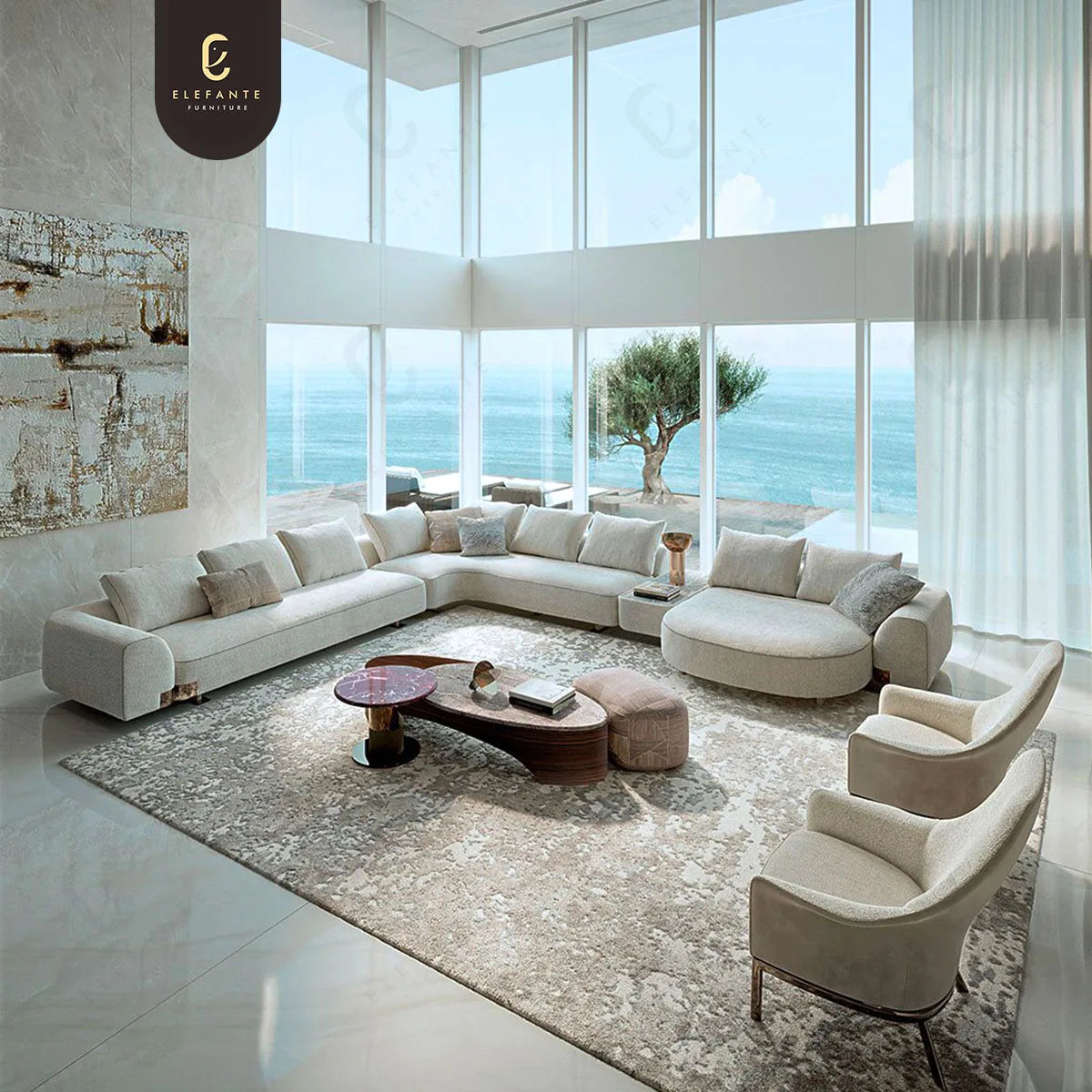 Italian High Quality Leather Modular Couch Luxury Lounge Corner Sofa Sets for Home Living Room Modern Sectional Sofa Furniture