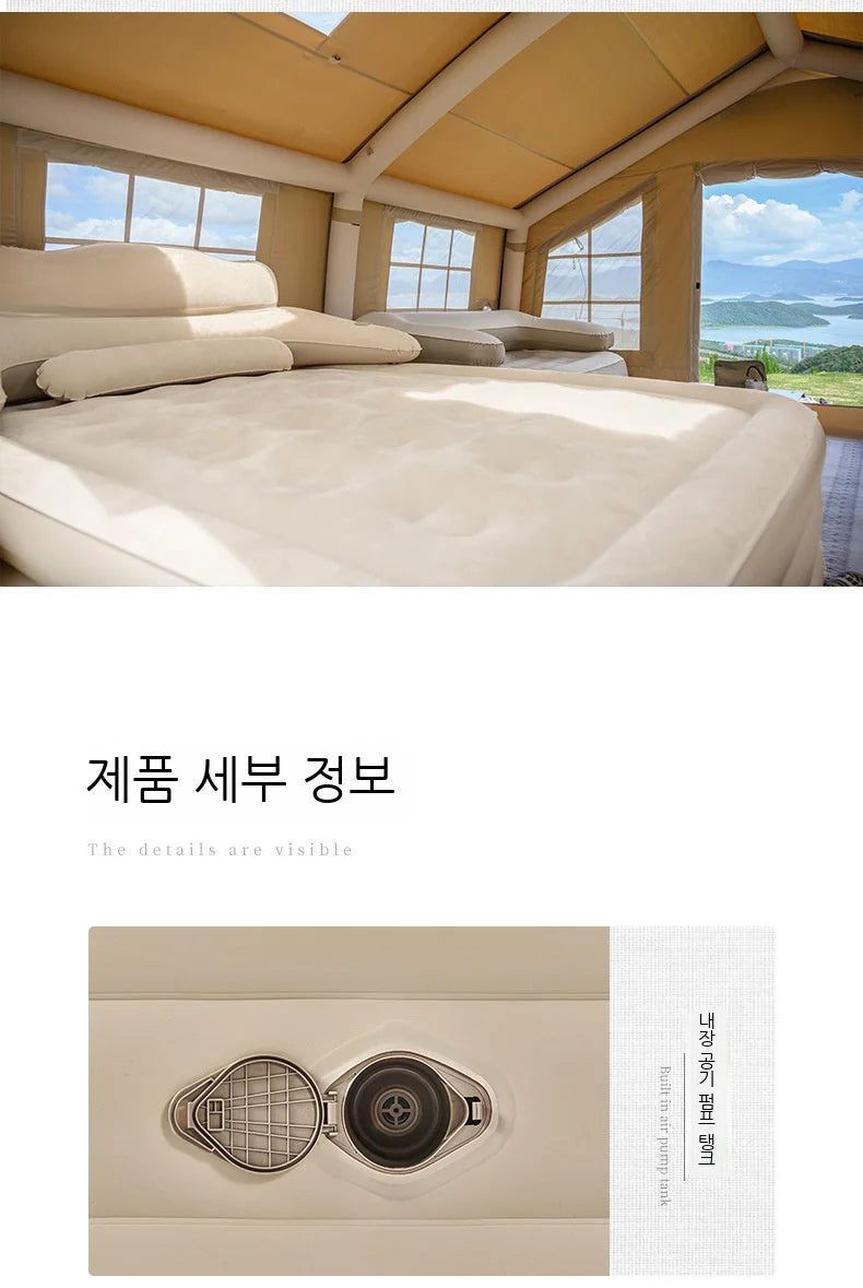 Lohascamping double Self-inflating Mattress Thick 40cm Compact Folding Camping Mattress Sleeping Bed Pad Air bed Mat floor