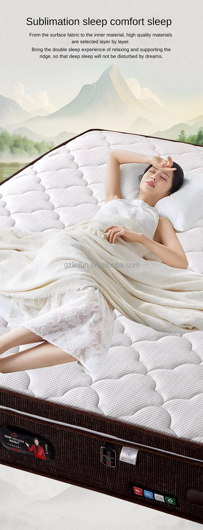 Comfortable Mattress Queen king Bedroom Furniture Set Orthopedic Spring Mattress Queen Size Soft Mattress for Bedroom