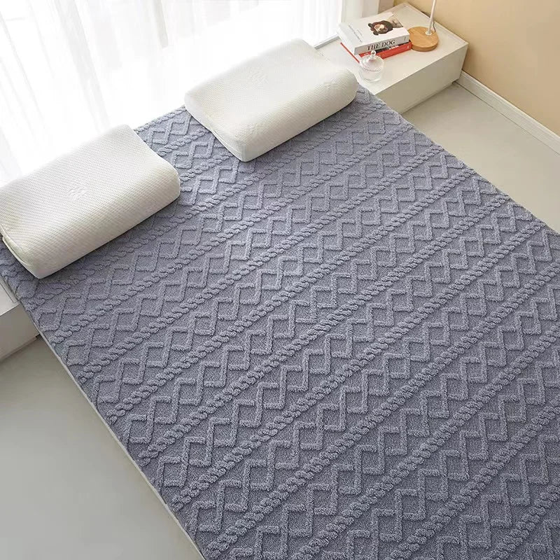 Thick Velvet Mattress Single Double Size Sponge Mattress Cushion Mat Soft Tatami Sleeping Pad