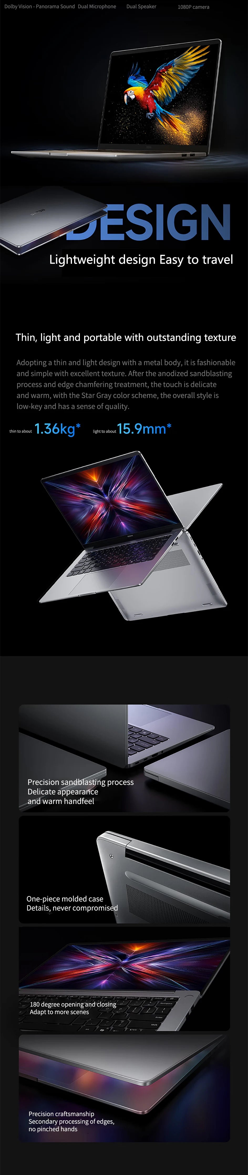 Xiaomi Laptop REDMI Book 14 2025 14" 2.2K Screen Dolby VISION ATMOS Xiaomi Hyper OS Connect New Intel Core 5-210H Notebook PC