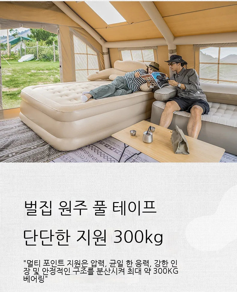 Lohascamping double Self-inflating Mattress Thick 40cm Compact Folding Camping Mattress Sleeping Bed Pad Air bed Mat floor