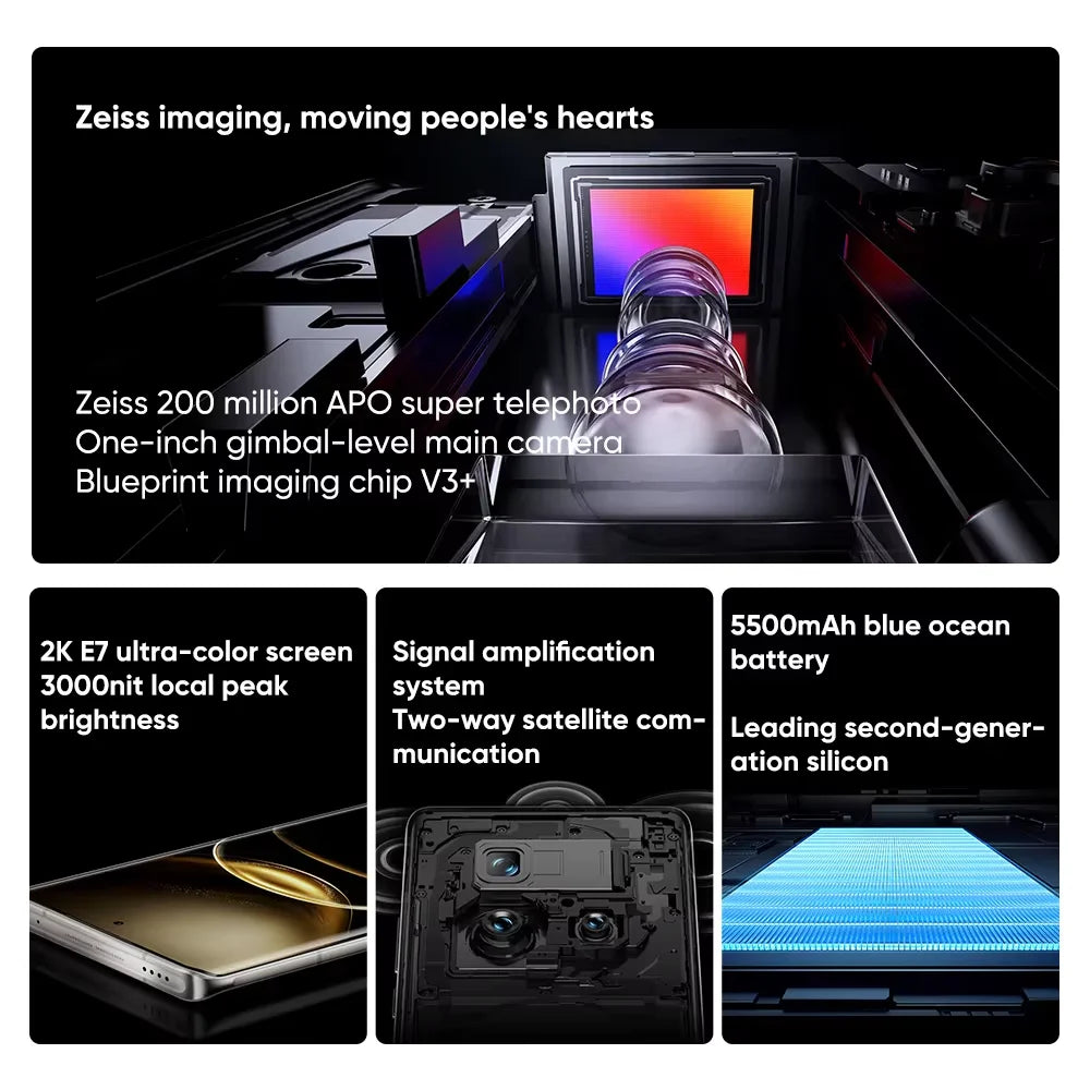 CN Version VIVO X100 Ultra 5G Smartphone Snapdragon 8 Gen 3 6.78'' 120Hz AMOLED Screen 5500mAh 80W SuperCharge 30W Wireless IP68