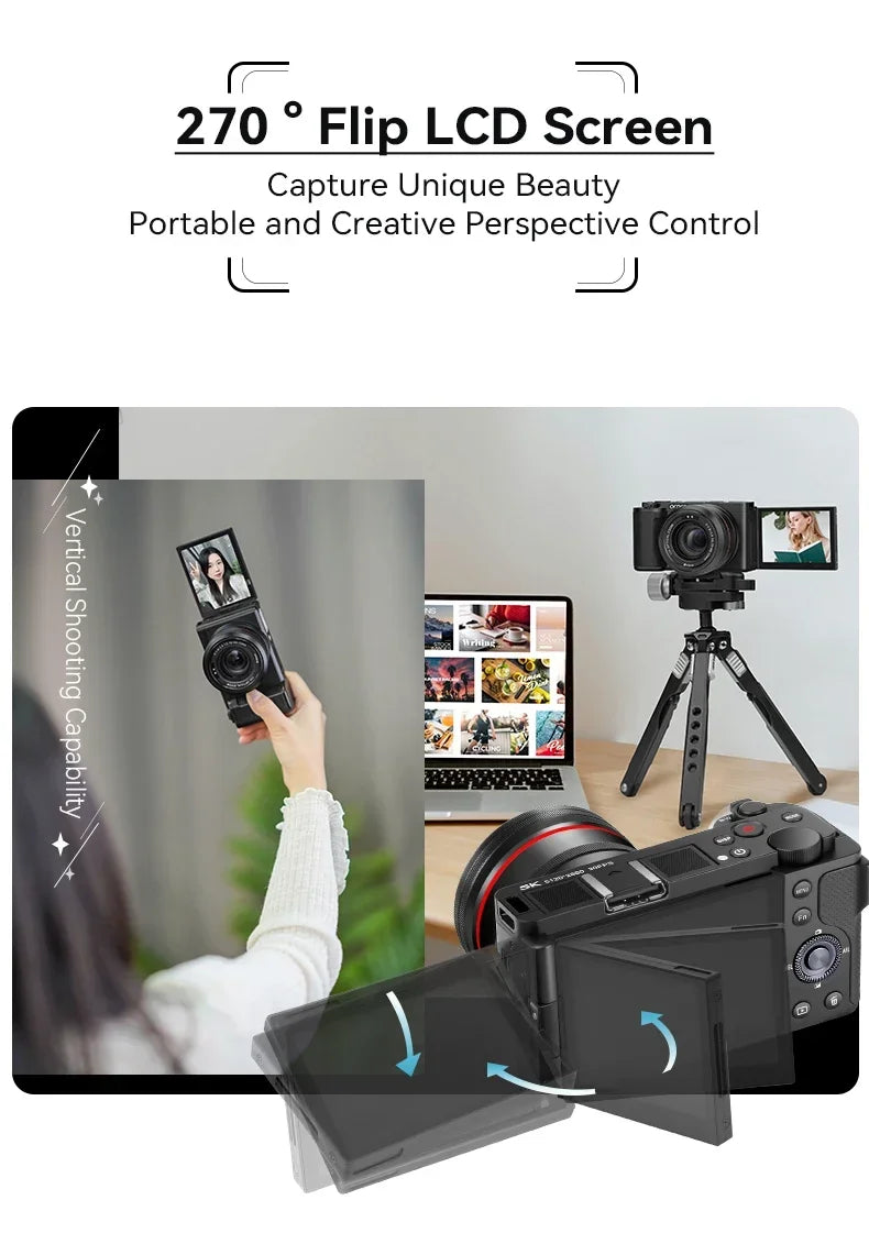 Digital Camera 3.2inch G730 12X Optical Zoom Compact Camera | 4K 60FPS Video, Sony CMOS Sensor & IR Night Vision
