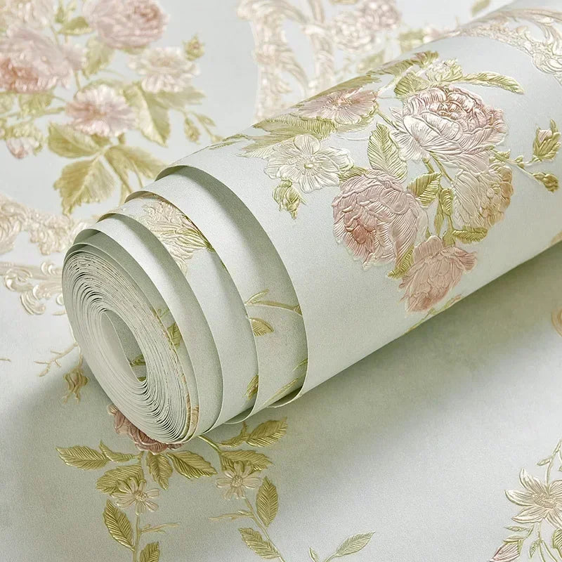 Floral Wallpaper Self-adhesive Warm Girl Bedroom 3d Thickening Wall Decoration Stickers Living Room Restaurant Sofa Background