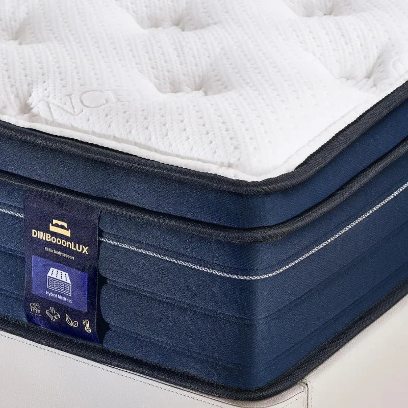 Queen ,14 Inch Gel Memory Foam Hybrid Mattress in a Box,Motion Isolation Individually Pocket Innerspring ,Pressure Relie