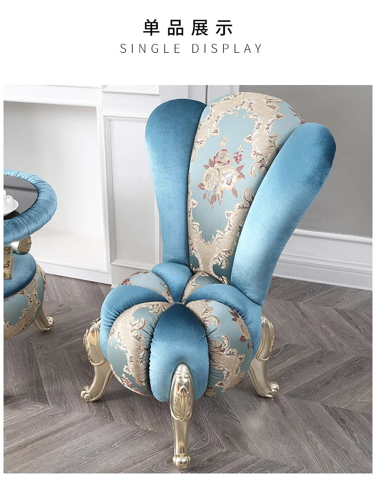 European-Style Leisure Chair Coffee Table Three-Piece Living Room Sofa Couch Balcony Table and Chair Living Room