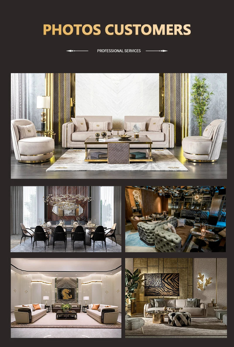 Modern Luxury Sectional Genuine Leather Sofa Set Modular Living Room Furniture Comfortable Chesterfield Sofa for Home Villa