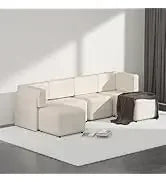 Morden Fort white leather love seat and sofa set, modern luxury and comfy furniture sleeper pouches for living room, apartment,