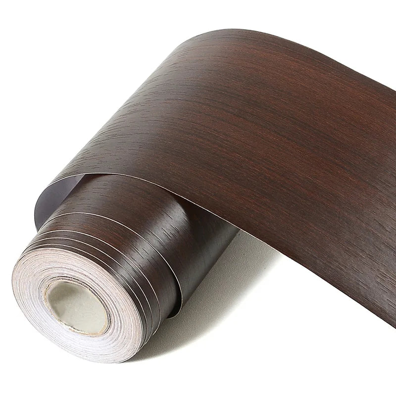 5M Skirting Line Wall Sticker Imitation Wood Pattern Self-adhesive PVC Sticker Living Room Corner Decals