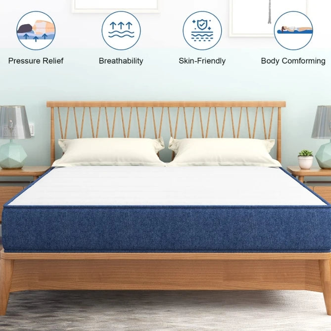 Best Orthopedic Gel Memory Foam Latex Mattress Comfortable Sleep for King Queen Sizes Waterproof Fabric Bedroom Hospital Villa