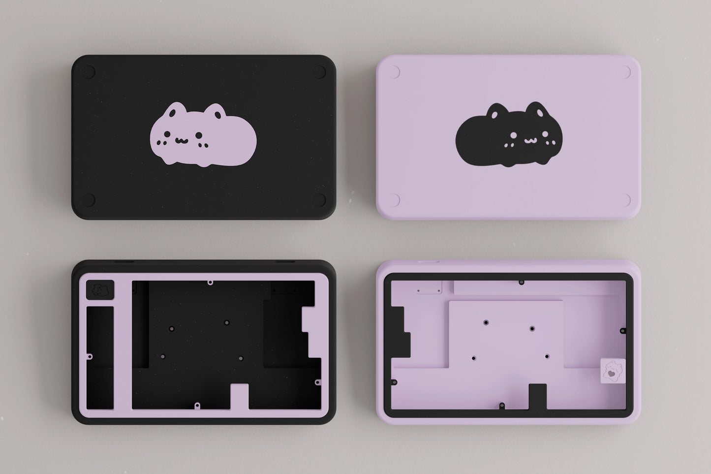 Cute Cat Split Mechanical Keyboard Kit Wireless Tri-mode GASKET Hot-Swap RGB Ergonomic Custom Aluminum Split Gaming Keyboard