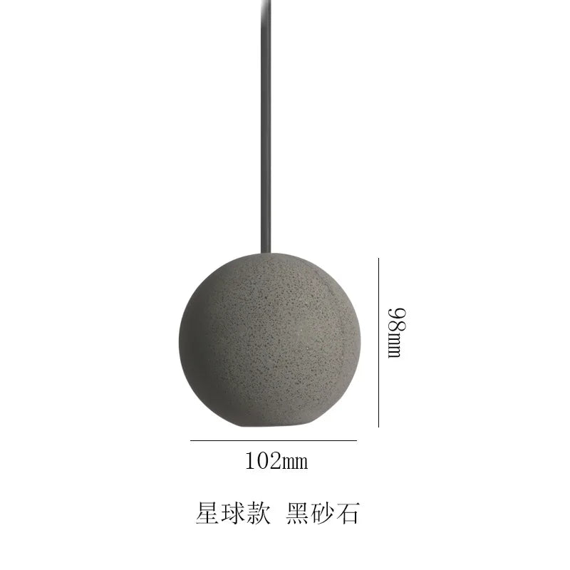 Chandelier Modern Chandelier Modern LED Concrete Ball Pendant Light Minimalist Mini Globe Cement Chandelier Home Decor