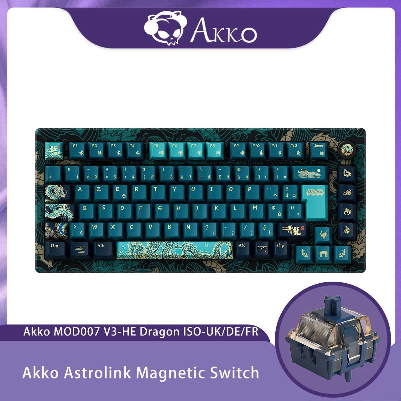Akko MOD007 HE Year of Dragon Rapid Trigger Mechanical Keyboard 75% Magnetic Switch RGB 8K Polling Rate RT0.01mm Gaming Keyboard