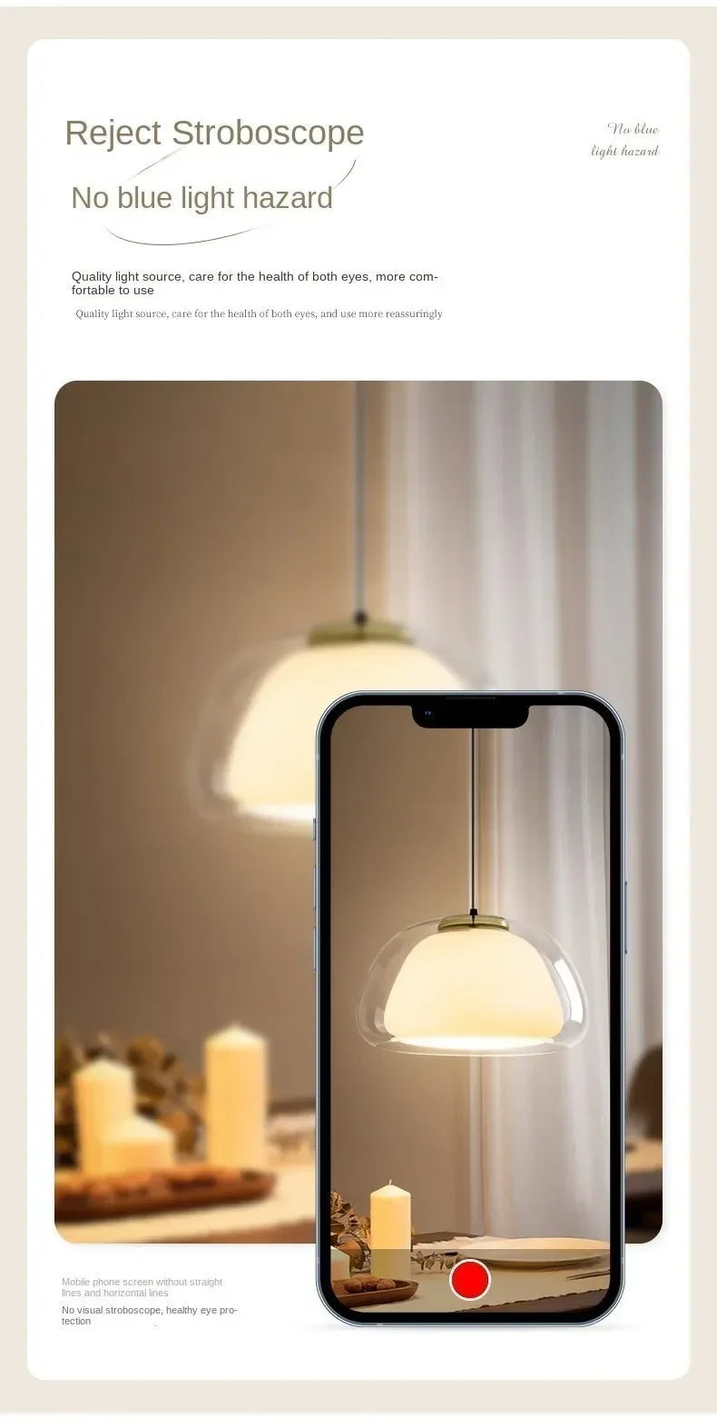 Lustre Glass Hanging Lamps Modern Luxury Home Decor Pendant Light Bedroom Living Room Kitchen Dining Table Cafe Suspend Fixture