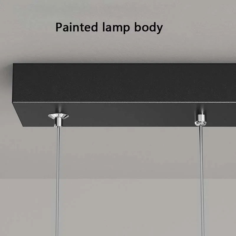 Scandinavian Modern Simple Planet Living Room Light Creative Long Strip Dining Table Bar Wave Decorative Dining Room Chandel