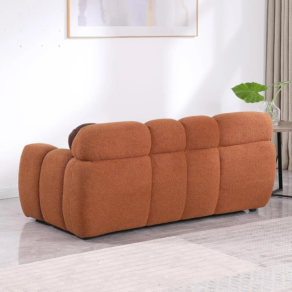 Sofa for Living Room, Cloud Couch with Solid Eucalyptus Frame & Cloud Pillow, Mid Century Modern Couch for Coffee Room