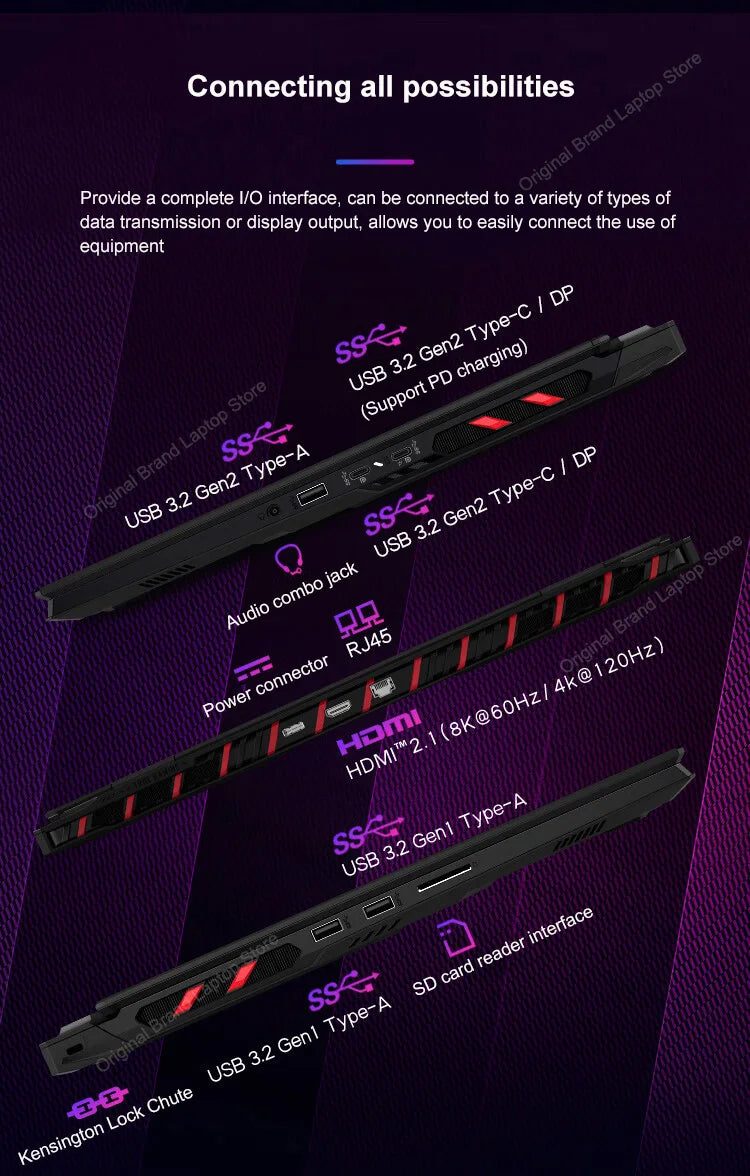 2024 MSI Raider A18 HX Gaming Laptop 18 Inch 2.5K QHD 240Hz IPS Screen Notebook AMD Ryzen R9-7945HX 32GB 2TB RTX4090 Netbook PC