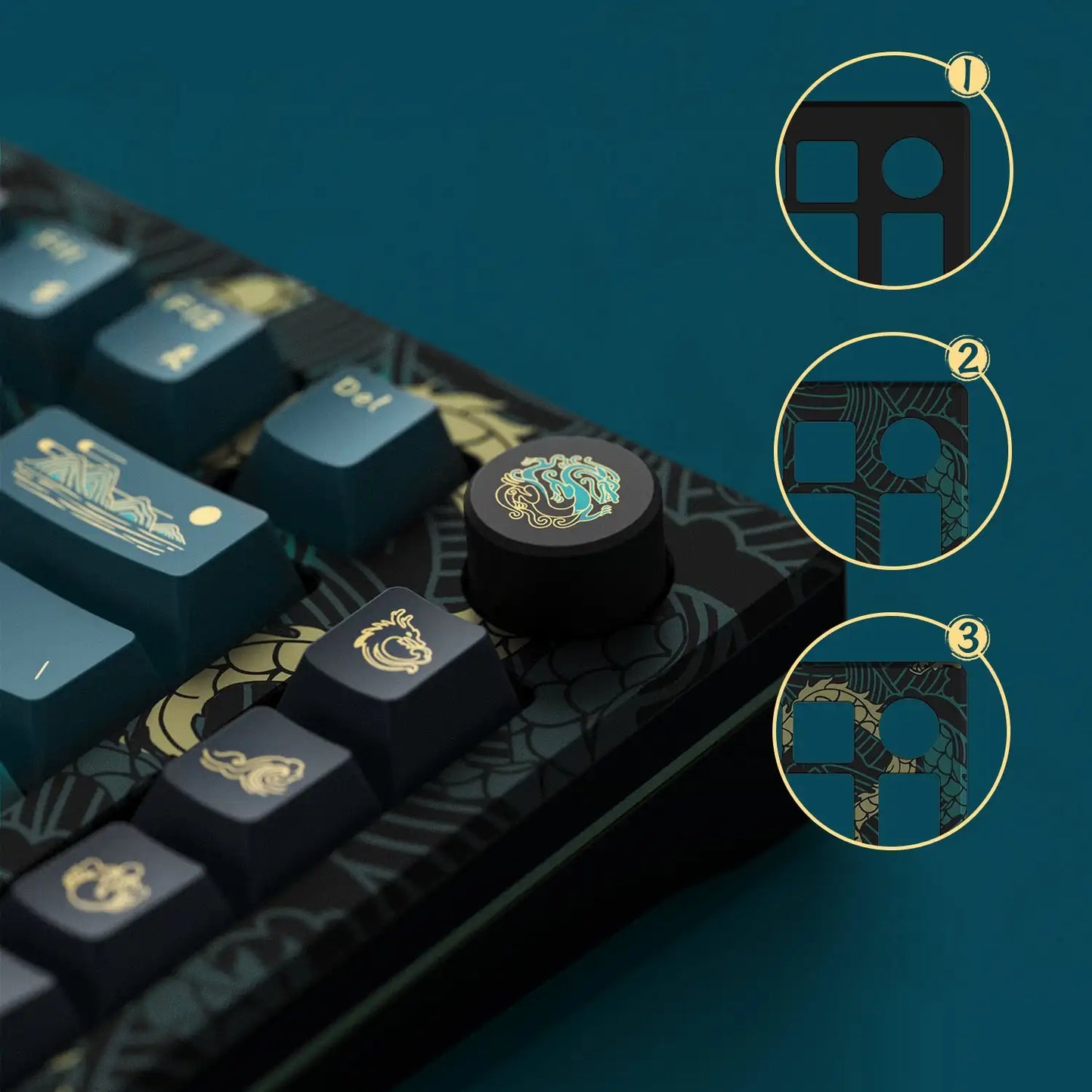 Akko MOD007 HE Year of Dragon Rapid Trigger Mechanical Keyboard 75% Magnetic Switch RGB 8K Polling Rate RT0.01mm Gaming Keyboard