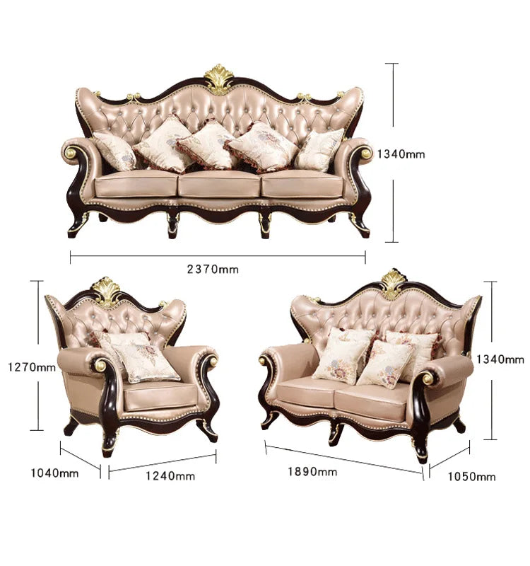 Antique living room sofa Royal part sofa Classic European sofa cover