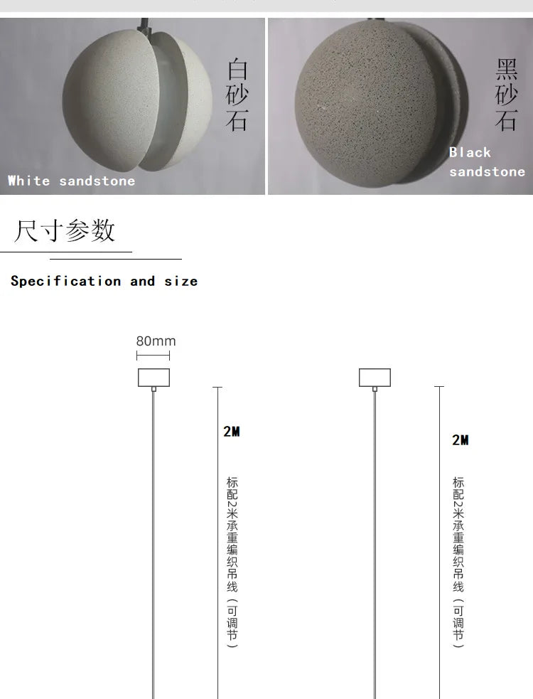 Chandelier Modern Chandelier Modern LED Concrete Ball Pendant Light Minimalist Mini Globe Cement Chandelier Home Decor