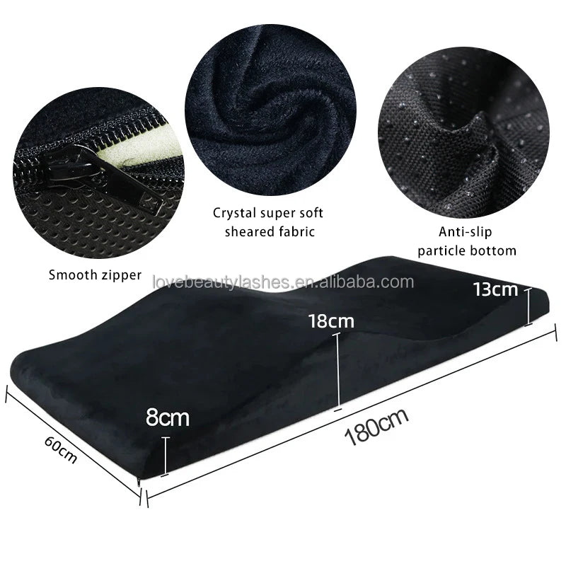 Curved Spa Mattress Anatomical Mattress Wave Foam Sponge Lash Bed Mattress Topper Eyelash for Lash Bed