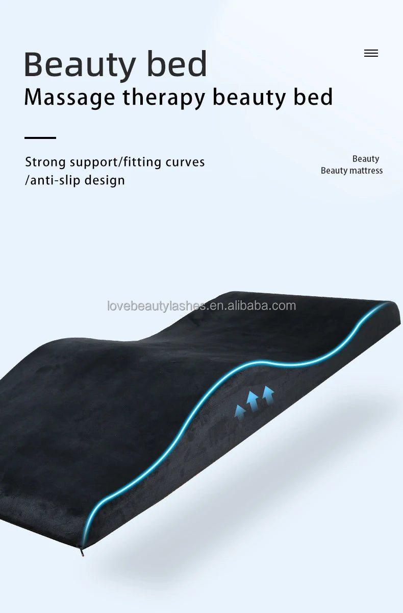Curved Spa Mattress Anatomical Mattress Wave Foam Sponge Lash Bed Mattress Topper Eyelash for Lash Bed