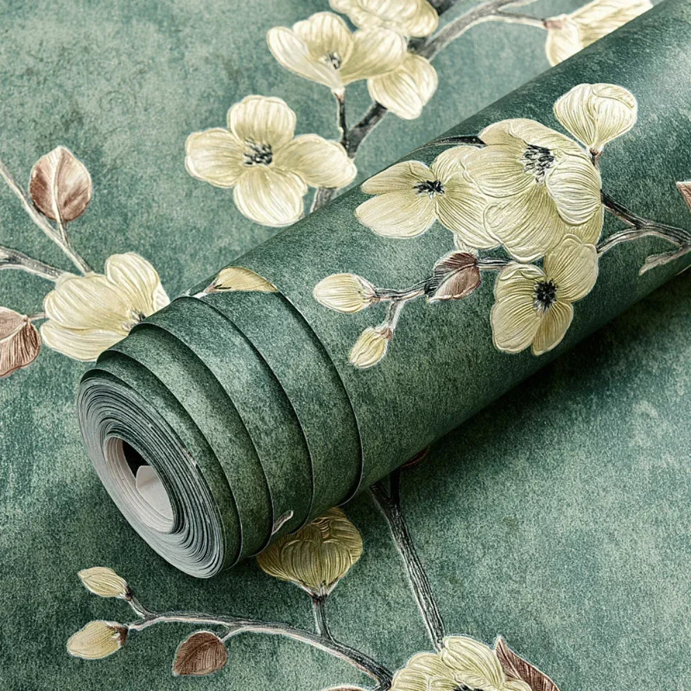 Floral Wallpaper Self-adhesive Warm Girl Bedroom 3d Thickening Wall Decoration Stickers Living Room Restaurant Sofa Background