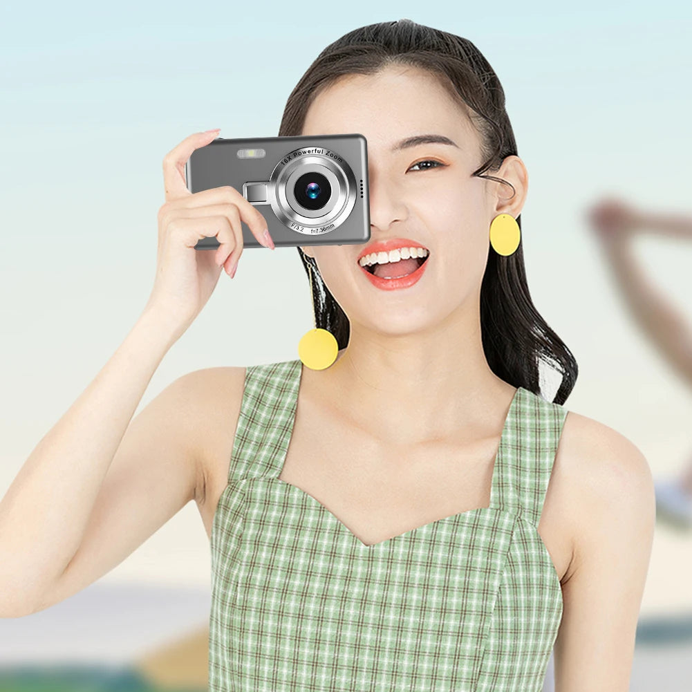 4K HD 1080P Digital Camera 96MP Autofocus Vlogging Camera 16X Zoom Video Photography Camera 2.4 Inch IPS Screen