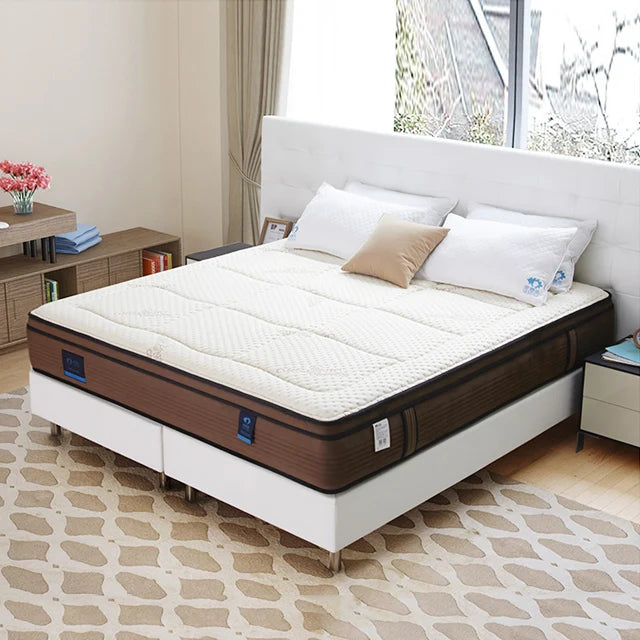 New Style Jacquard Waterproof Roll up Mattress Memory Foam Bonnell Spring Double Sleep Rest Mattress