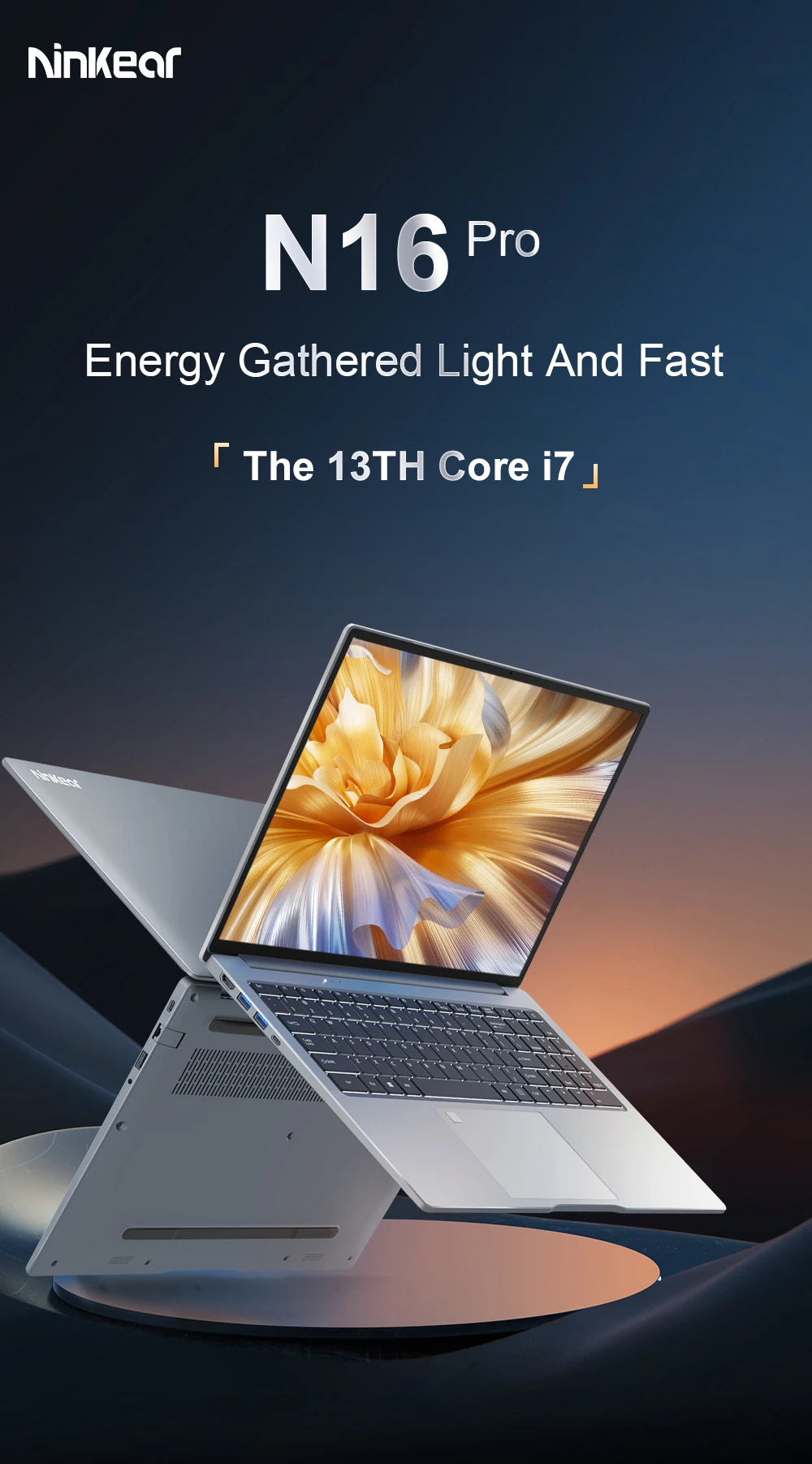 Ninkear N16 Pro Gaming Laptop 13th Intel i7-13620H 16-inch 2.5K IPS 120Hz Computer 32GB DDR4+1TB SSD WiFi 6 Fingerprint Unlock