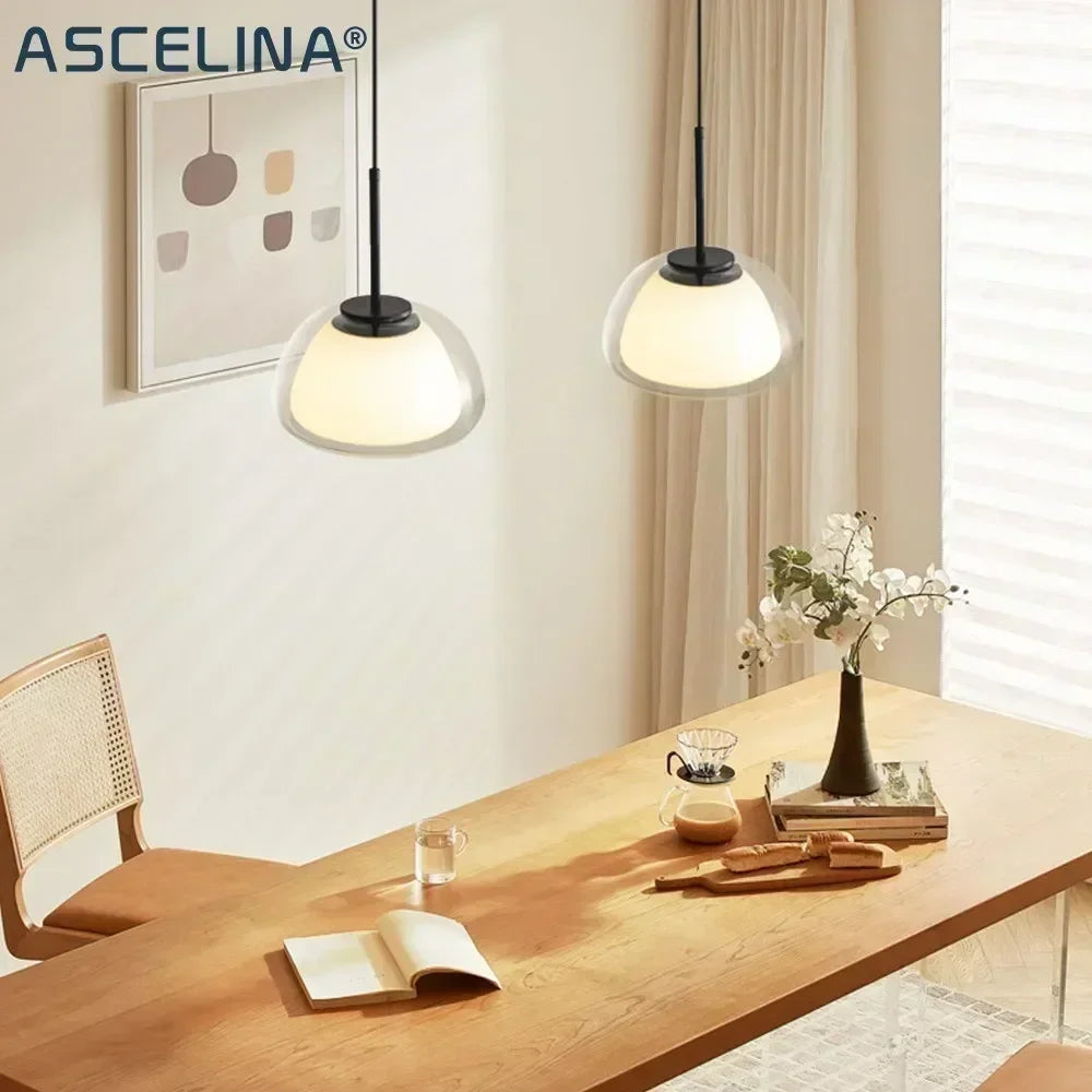 Lustre Glass Hanging Lamps Modern Luxury Home Decor Pendant Light Bedroom Living Room Kitchen Dining Table Cafe Suspend Fixture
