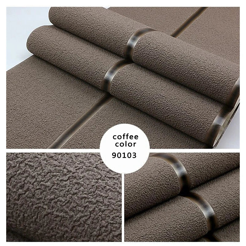 9.5m Roll Modern Deerskin Velvet Wallpaper Non-woven Fabric 3D Stripe Living Room Bedroom TV Background Wall Stickers טפט לקיר