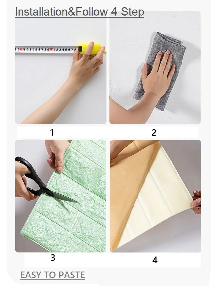 70cmx1/5/10m 3D Wallpaper Decoration Self-adhesive Antique Foam Brick Wallpaper Living Room Bedroom Waterproof 3d Wall Sticker