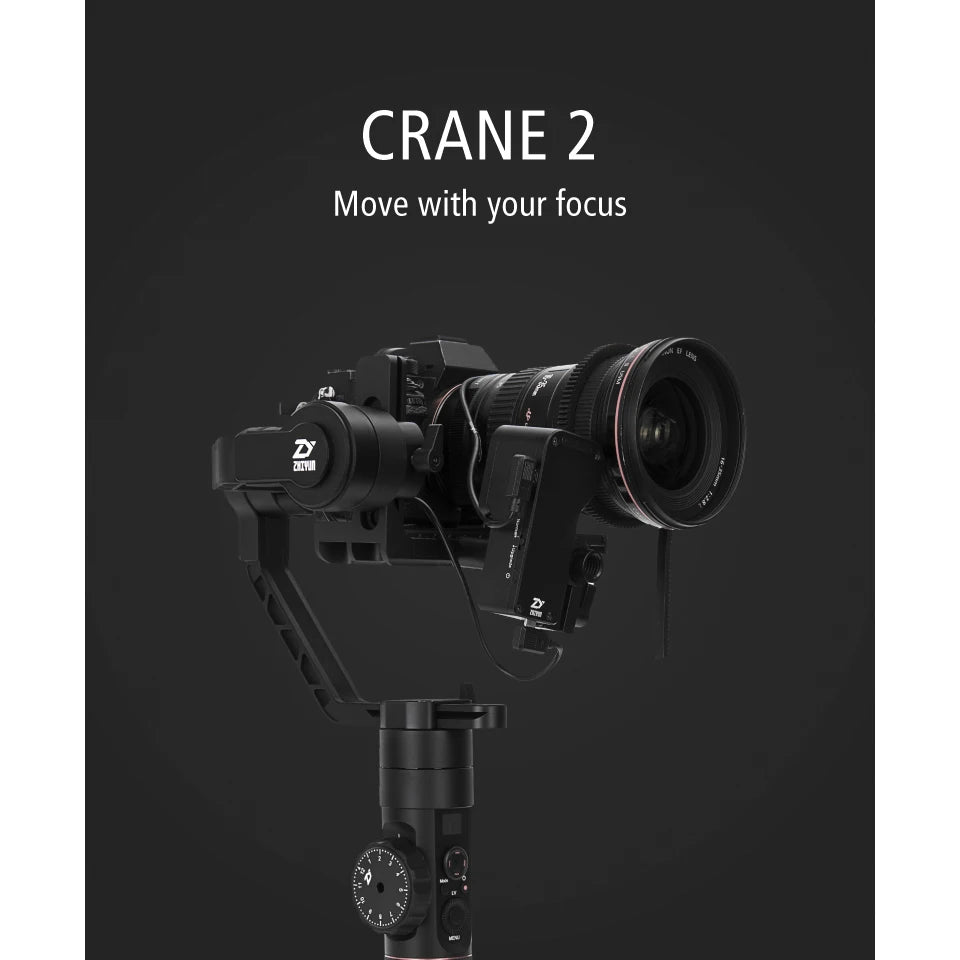 ZHIYUN Crane 2 3-Axis Camera Stabilizer DSLR Camera Stabilizer for Canon Follow Focus Gimbal for Zhiyun Smooth 4 Gimbal