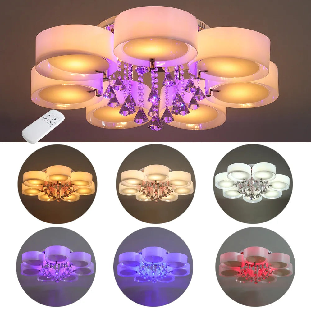 LED Crystal Ceiling Light Chandelier Lamp, 5/7 Head