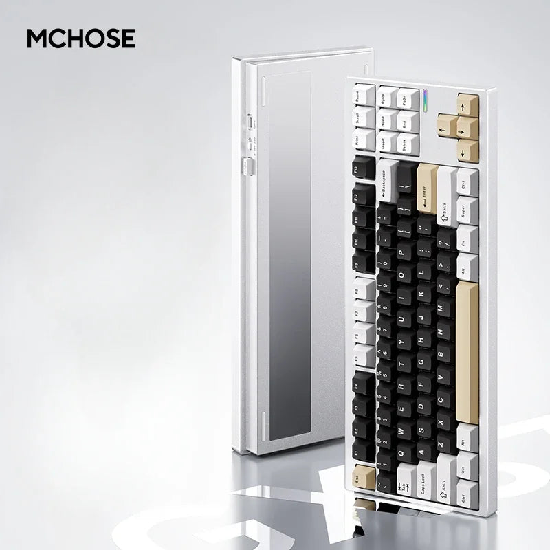 MCHOSE GX87V2 Mechanical Keyboard Wireless Tri-mode Hot-Swap GASKET RGB Quick Release Custom CNC Aluminum Office Gaming Keyboard