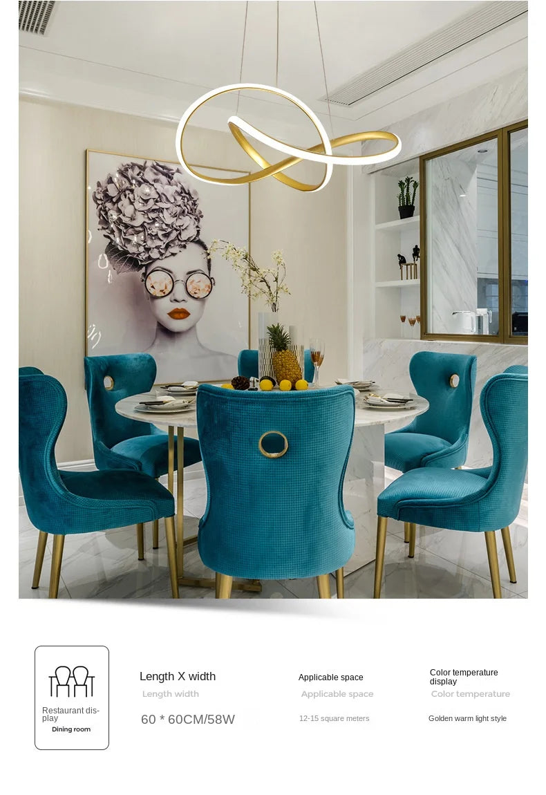 Dining Room Lamp Personality Creativity Clover Restaurant Pendant Lamp Nordic Modern Simple Dining Room Hotel Art Bar Lamp