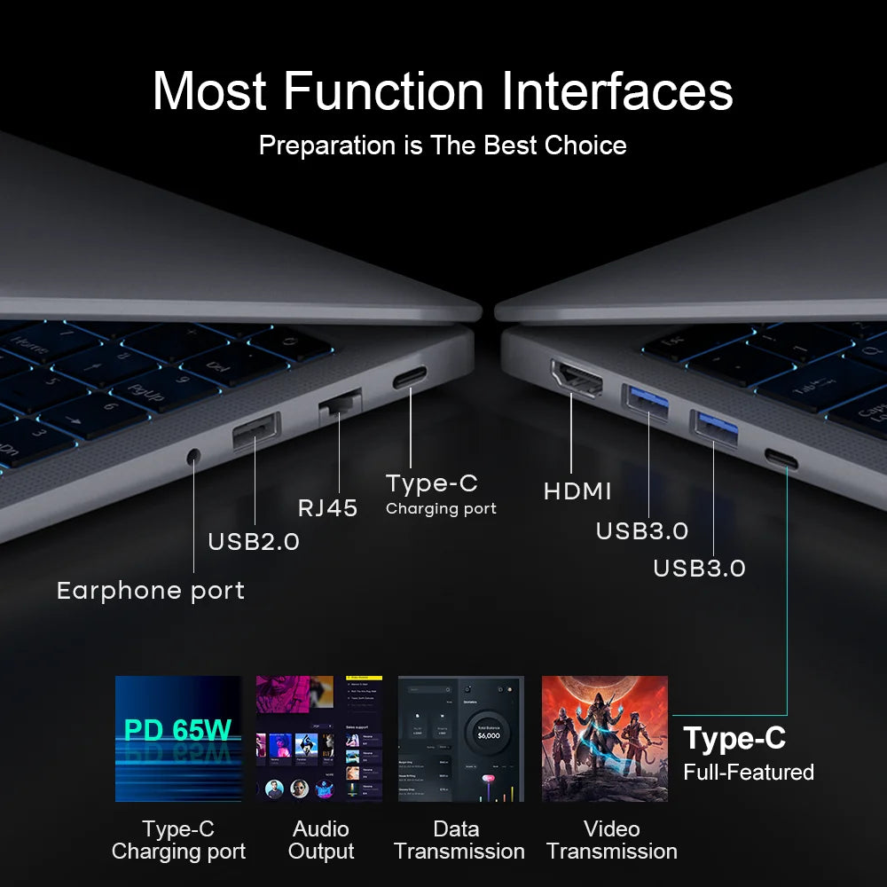 Ninkear N16 Pro Gaming Laptop 13th Intel i7-13620H 16-inch 2.5K IPS 120Hz Computer 32GB DDR4+1TB SSD WiFi 6 Fingerprint Unlock