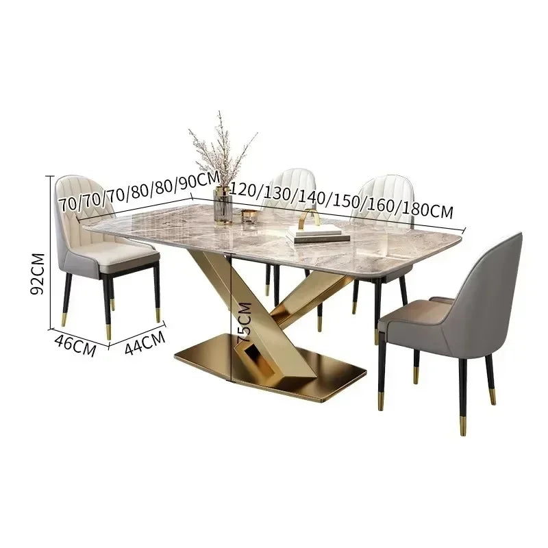 Luxury Dining Table Manger Chair Set Living Room Console Table Dressing Gold Space Savers Multifunction Yemek Masaları Furniture