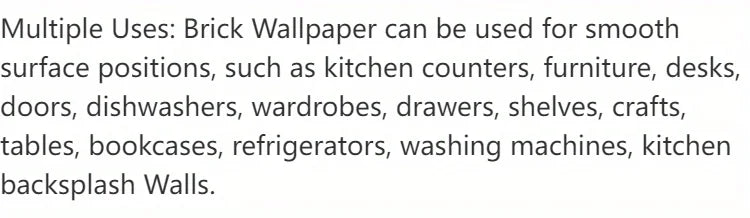 Waterproof Self-Adhesive Stone Brick Wallpaper for Living Room Kitchen Bedroom Removable Stickers for Fall Aesthetic Wall Decor