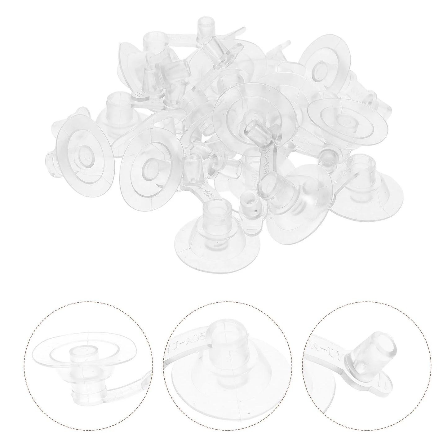 20pcs Inflatable Toy Nozzles Swimming Ring Valves Pvc Air Pillows Boats Mattress Gas Pump Adapters Replacement Inflate Nozzle