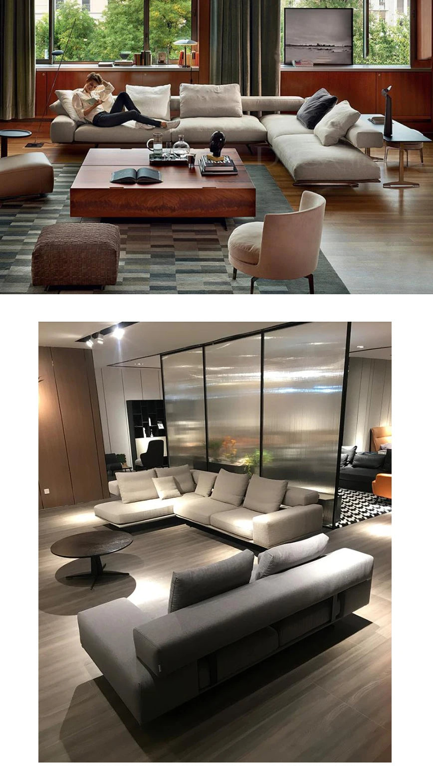 Living Room Furniture Recliner Feather Leather Sofa Sets Sectional Sofa Set