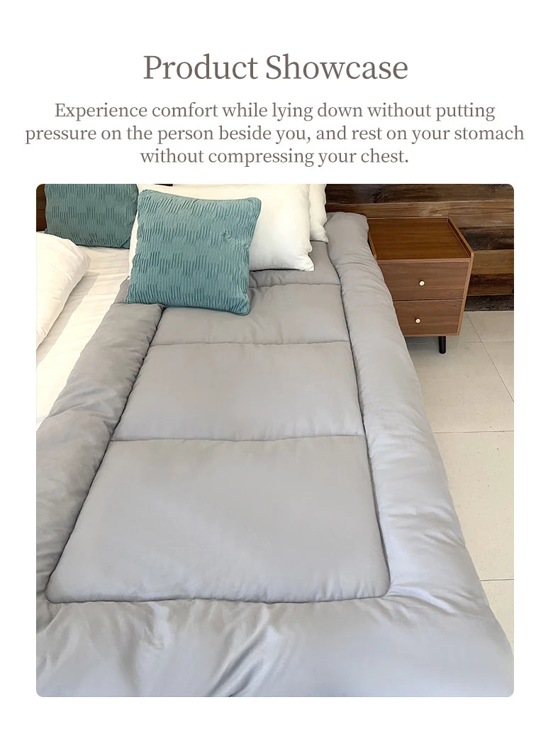 Premium Mattress Topper With Feather Velvet and Brushed Surface for Single/Double Beds Futon Sleeping Mats on the Floor Cover
