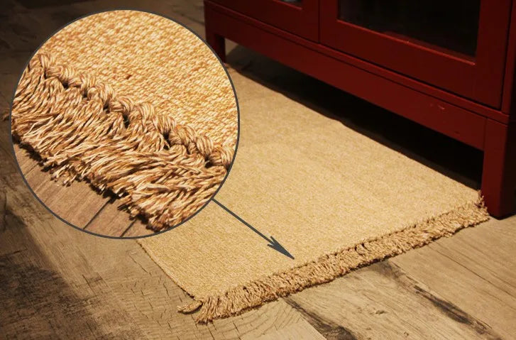Cotton Soft Tassel Home Carpets for Living Room Bedroom Decorate Carpet Floor Door Mat Nordic LinenArea Rug Mats
