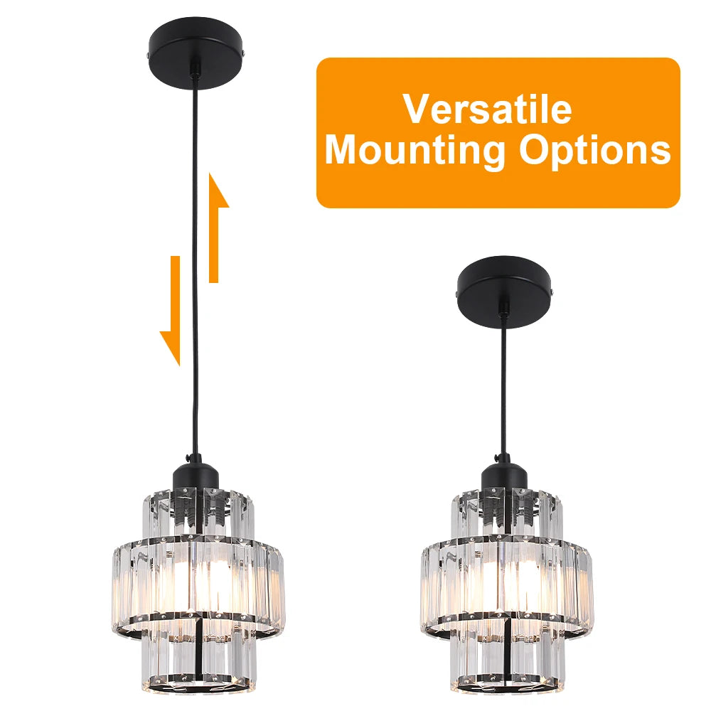 K9 Crystal Pendant Light Indoor Dining Room Nordic Modern Ceiling Chandelier for Bedroom Decoration Led Adjust Lighting Fixtures