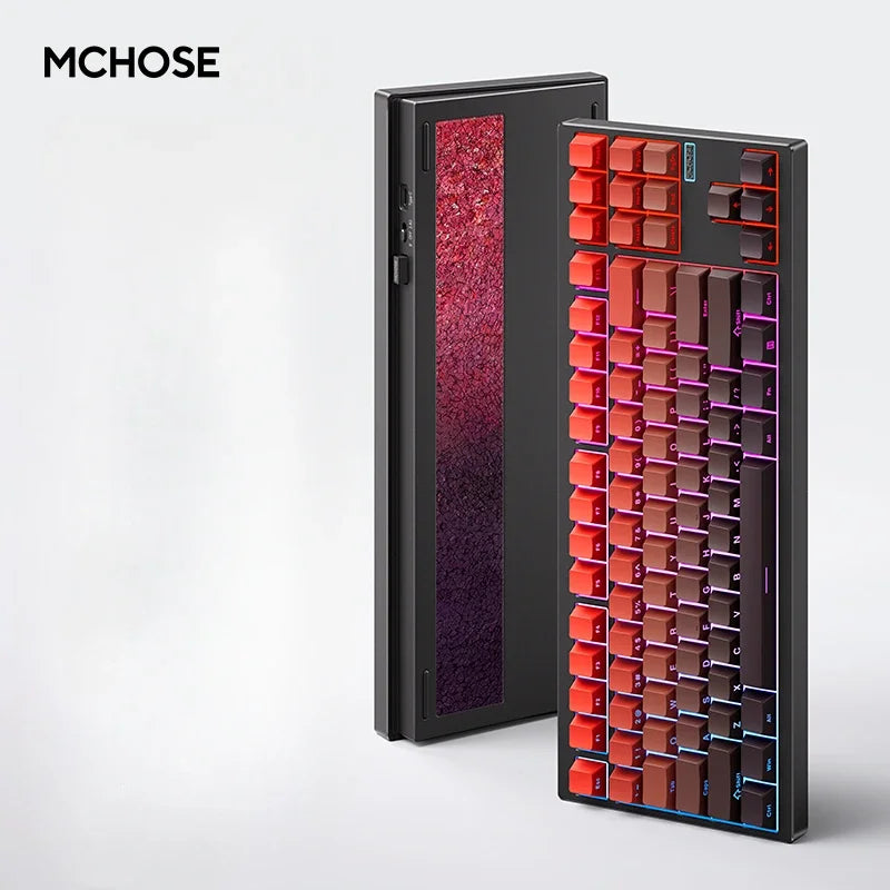 MCHOSE GX87V2 Mechanical Keyboard Wireless Tri-mode Hot-Swap GASKET RGB Quick Release Custom CNC Aluminum Office Gaming Keyboard