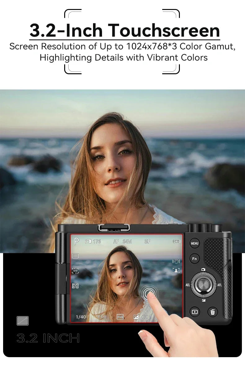 Digital Camera 3.2inch G730 12X Optical Zoom Compact Camera | 4K 60FPS Video, Sony CMOS Sensor & IR Night Vision